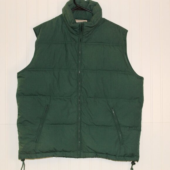 Vintage Northwest Territory Puffer Down Vest Men's Green Full Zip Pockets - Picture 7 of 9
